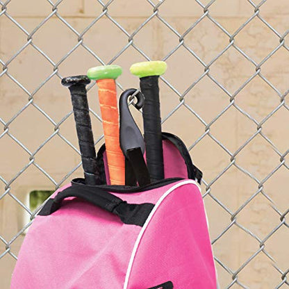 Athletico Rolling Baseball Bag Black - color: Pink