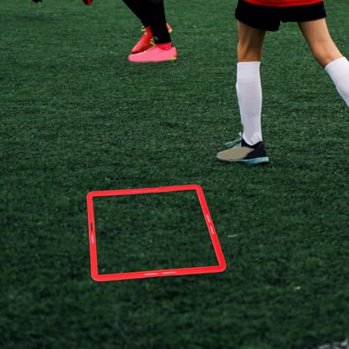 6pcs Square Agility Rings, Footwork Speed Training Rings Soccer Training Equipment for Agility Workout