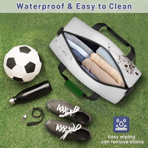 Basketball Soccer Gifts for Boys Girls - Custom Sports Duffle Bag, Personalized Name & Team Bag, Water-Resistant Gym Bag for Basketball, Soccer, Volleyball | Y-Green White - color: Y-Green White
