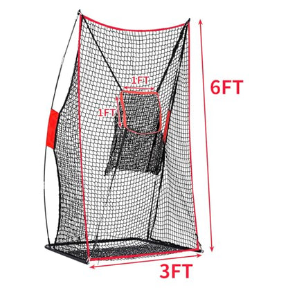 Football Kicking Net for Quarterback Training - 3x6FT Passing Accuracy Trainer with Bonus Detachable Center Throwing Target Pocket - Portable for Backyard Practice