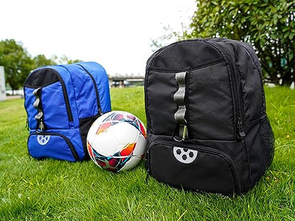Youth Soccer Bag, Soccer Backpack for Football Volleyball Basketball, Backpack with Ball Compartment and Ball Holder - color: Black