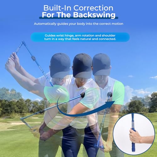 Golf Training Aid - Golf Swing Trainer for Backswing.Golf Swing Training Aid to Improve Wrist Hinge, Forearm Rotation & Shoulder Turn, Feel the Correct Swing Mechanics