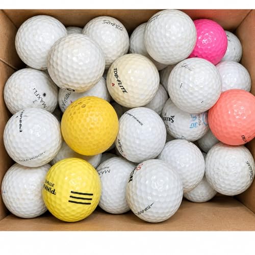 Afford-A-Ball Golf - Hit Away Used and Recycled Shag Golf Balls (50, 100, 300 Count) - Miscellaneous (2A) Golf Supplies for Men & Women - Backyard Practice