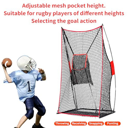 Football Kicking Net - Portable Practice Net with Target Zone for Backyard Punting Passing Snapping Accuracy - Sideline Training Tool for Improving Skills & Confidence for Adults Kids - style: 4×7