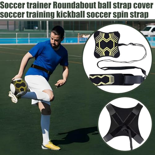 Football Kicking and Throwing Single Practice Training Auxiliary Control Skills Adjustable Belt for Adult Men Women - color: Yellow B