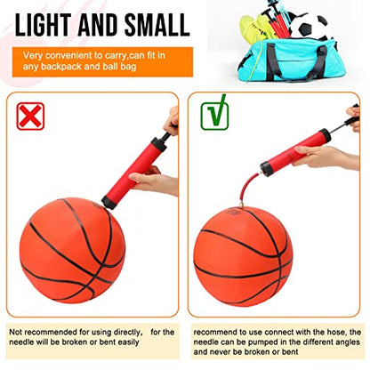 Zhehao Ball Pump Bulk Air Pump for Sports Balls Soccer Ball Pumps with Needle Extension Hose Christmas Portable Hand Pump Inflation Kit for Football Basketball Christmas OCC Shoeboxes