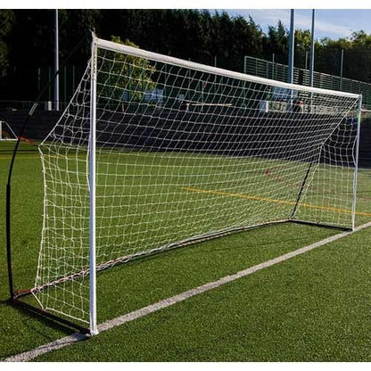 QUICKPLAY Kickster Elite Portable Soccer Goal | Integrated Weighted Base for Training on Turf, Hard Floors or Grass | Sizes 5x3', 6x4', 12x6', 16x7', & 3x2M [Single Goal] (F) 16 x 7'