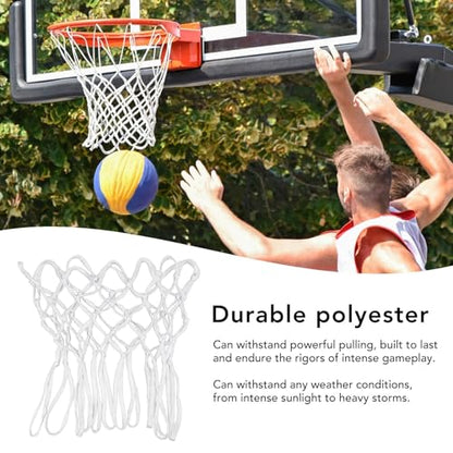 Basketball Net, Portable Anti Strike All Weather Nylon Heavy Duty Basketball Net Replacement for Indoor Outdoor, Parks, Campuses