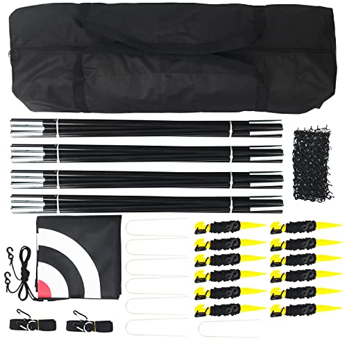 Upgrade 30FT Baseball and Softball Batting Cage Net and Frame, Large Batting Cages Net with Steel Frame for Home - Backyard Batting Cage with Pitching Backstop and Carry Bag