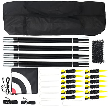 Upgrade 30FT Baseball and Softball Batting Cage Net and Frame, Large Batting Cages Net with Steel Frame for Home - Backyard Batting Cage with Pitching Backstop and Carry Bag