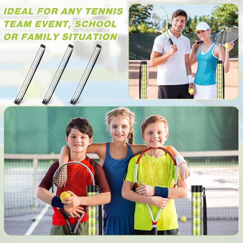 Jerify 3 Pcs Tennis Ball Tube Pickup Picker Holds 18 Balls with Shoulder Strap for Tennis Balls Pickup Collector, Carrier, Dispenser