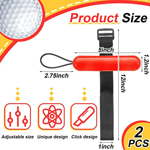 2 Pcs Golf Swing Training Golf Wrist Trainer Golf Aid Trainer Chipping Wristband Wrist Golf Training Equipment Golf Gadgets Alignment Practice Tool for Club Golf Beginners Better Impact Position