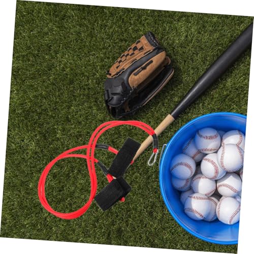 FAVOMOTO Baseball Swing Trainer Band Resistance Arm Band for Batting Practice Red Softball Baseball Training Equipment for Hitting Strength and Swing Mechanics Improvement