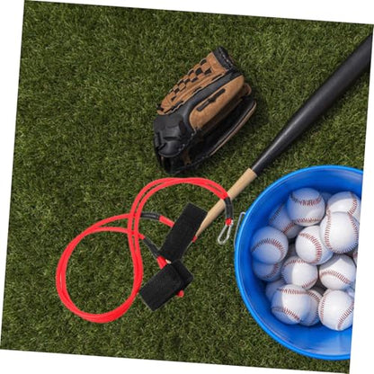 FAVOMOTO Baseball Swing Trainer Band Resistance Arm Band for Batting Practice Red Softball Baseball Training Equipment for Hitting Strength and Swing Mechanics Improvement