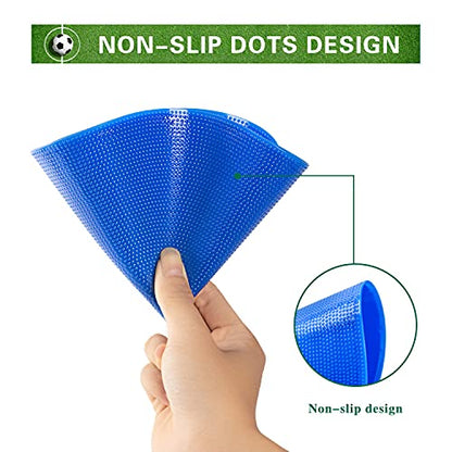 Spot Markers 4.72 Inch 9 Inch Non Slip Rubber Floor Markers Flat Field Cones Poly Dots for Soccer Basketball Sports Speed Agility Training and Drills - style: 9inch 12pcs