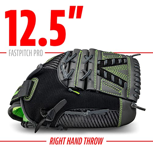Franklin Sports Girls Softball Glove-Women's Windmill Fastpitch+Slowpitch Softball Glove-Right and Left Hand-Adult - color: Lime, size: 12.5"