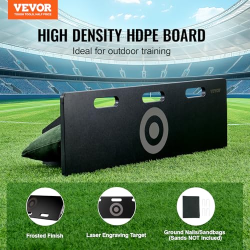 VEVOR Soccer Rebounder Board, Portable Soccer Wall with 2 Angles Rebound, Foldable HDPE Kickback Rebound Board, Soccer Training Equipment for Kids and Adults, Passing & Shooting Practice - size: 40"X12"