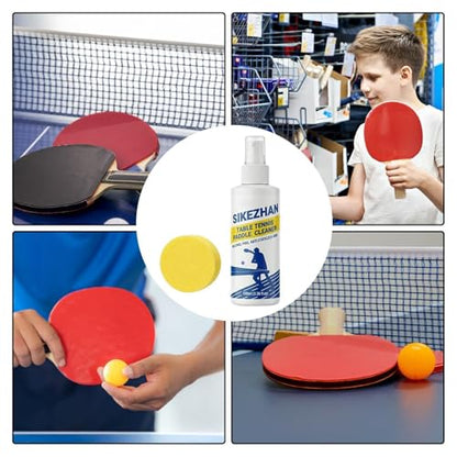 Table Tennis Rubber Cleaner | 100ml Dirt Dust Stain Removal Liquid | Table Tennis Rubber Cleaning Kit - for Eliminate Dirt & Dust Optimal Spin & Control Men Women Gym Sports Maintenance