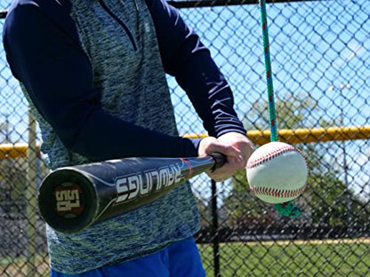 The Original Hitting Rope Baseball Adjustable Batting Training System - Combines Tee and Front Toss Into One Easy Drill - Develop Better Hitting Skills