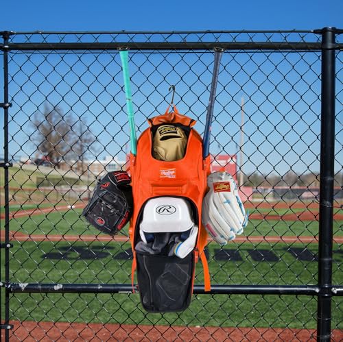 Rawlings | FRANCHISE 2.0 Player's Backpack | Baseball/Softball | Rec/Travel | Multiple Styles | Baseball/Softball - color: ATHLETIC ORANGE