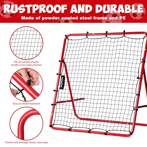 Kids Soccer Goals for Backyard - Pop Up Training Soccer Goals- Easy Set up Rebounder Gifts & Equipment for Kids and Youth， Switch Angle Soccer Training for Control, Passing Practice