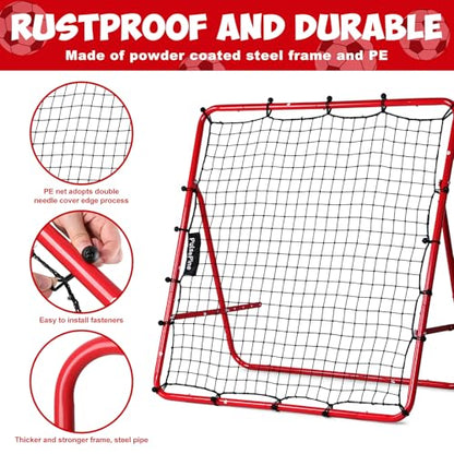 Kids Soccer Goals for Backyard - Pop Up Training Soccer Goals- Easy Set up Rebounder Gifts & Equipment for Kids and Youth， Switch Angle Soccer Training for Control, Passing Practice