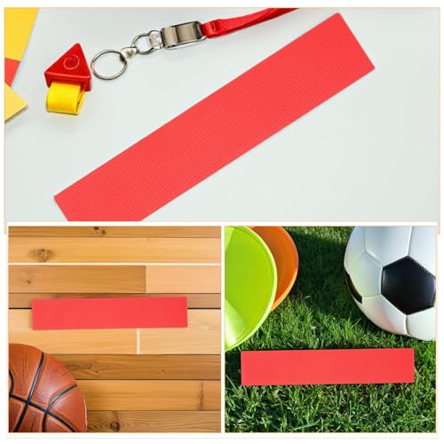 Toyvian 12pcs Court Line Markers Flat Crimson Sports Ground Marking Discs Football Soccer Tennis Field Training Kit for Outdoor Use