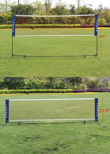 Portable Large Volleyball Badminton Tennis Net with Carrying Bag Stand/Frame 10/14/17/20 FT - size: 14FT