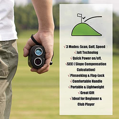 Gogogo Sport Vpro GS03 Laser Golf/Hunting Rangefinder, 1000/1200 Yards Laser Range Finder with 6X Magnification Ultra-Clear View, Lightweight, Slope, Pin-Seeker & Flag-Lock & Vibration