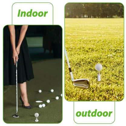 Golf Rubber Tee Holder Set for Driving Range 6 Set Golf Practice Mat Golfs Tees Practice for Golfs Hitting Mats Outdoor Indoor 1.5 Inch White Tee Holder for Hitting Mats Artificial Turf Golfe Mat
