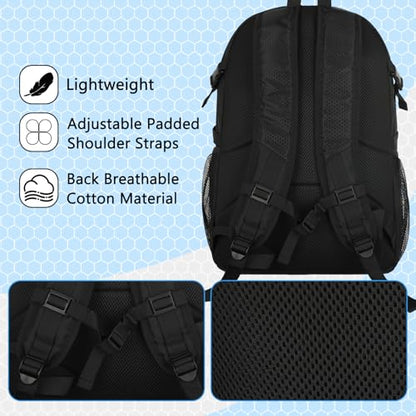 Goloni 30L Sports Backpack with Ball Compartment & Ventilated Shoe Pocket,Basketball Soccer Bag for Youth Boys Girls - color: Black Blue