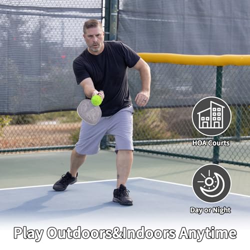 MYKUJA Foam Pickleball Balls, Silent Foam Balls for Tennis and Pickleballs Practice, Indoor Pickleball Ball Outdoor for Noise Reducing, 4 Pack
