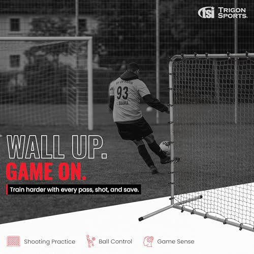 Trigon Sports Soccer Rebounder Net, 6’ x 9’ Bounce Back Net Soccer Goals for Backyard, Easy Setup, Kick Back Trainer for Passing, Ball Control & Volley Practice for Kids, Teens & Adults