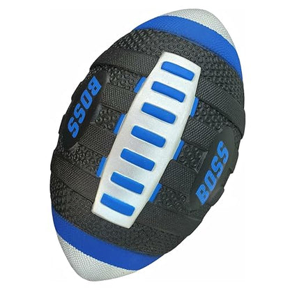BOSS Foam Football - Toddler Junior Football for Kids - Each Quality Kids Football is 9” – Soft, Small Football Youth - color: Blue