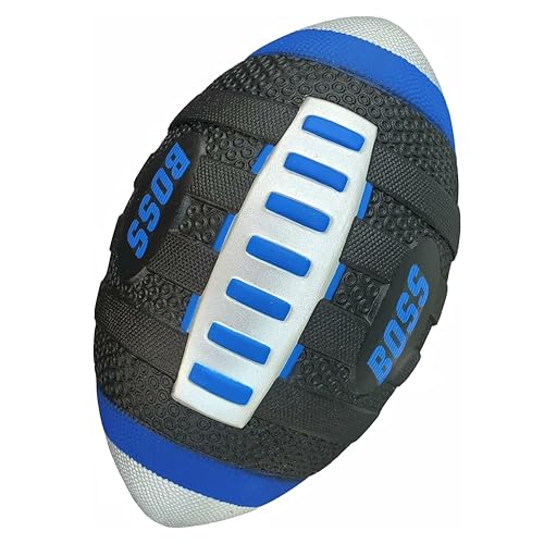 BOSS Foam Football - Toddler Junior Football for Kids - Each Quality Kids Football is 9” – Soft, Small Football Youth - color: Blue