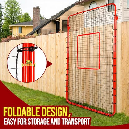 7x4FT Volleyball Rebounder Net,Angle Adjustable Volleyballs Training Equipment For Hitting,Blocking,Serving,Setting, Easy Setup Volleyball Rebound Net, Portable Volley ball Trainer For Kids and Adults
