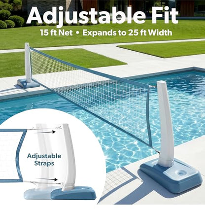 Coast Modern Pool Volleyball Net - Premium Volleyball Pool Game Set for Adults & Family - Accessories Included
