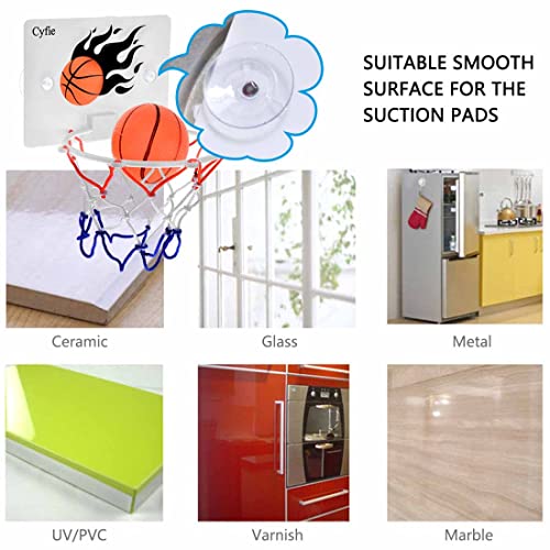 CYFIE Basketball Hoop Toddler, Bathtub Bath Toys for Office Desk Bathroom Slam Dunk Games, Suction Cup Basketball Hoop for Kids Girls Boys - color: Mini Basketball Hoop