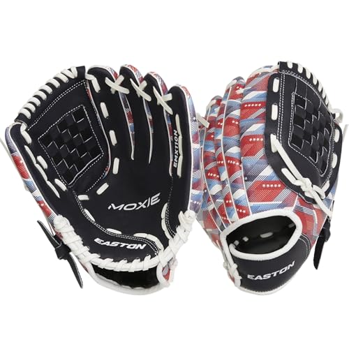 Easton | Moxie Youth Baseball Glove | Sizes 10.5" - 11" | Multiple Styles - color: USA, size: 11" | Ages 9-11
