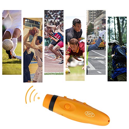 ZHT Electronic Whistles for Referees with USB Charging, 3 Tone High Volume Emergency Whistle for Referee Coaches Teacher, Outdoor Camping Hiking Boating Safety Whistles with Lanyard - color: Black&Yellow