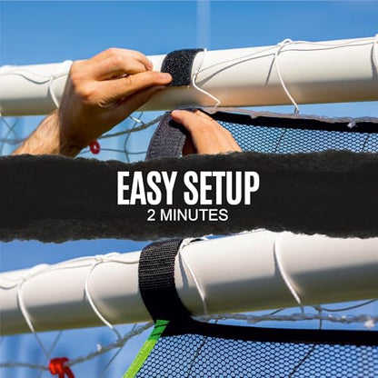 QuickPlay Target Net Lite Soccer Target Net - 5-Zone Shooting Trainer for Backyard & Club Practice - Easy Setup Soccer Training Equipment for Kids to Adults - Durable Mesh for Home Soccer Training - style: 16 x 7'