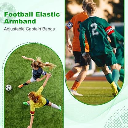 PATIKIL Captain's Armband, Elastic Arm Band for Soccer Team Adjustable Soccer Rugby