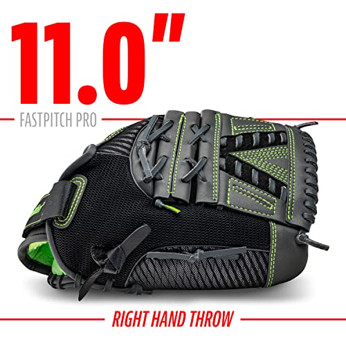 Franklin Sports Girls Softball Glove-Women's Windmill Fastpitch+Slowpitch Softball Glove-Right and Left Hand-Adult - color: Lime, size: 11"