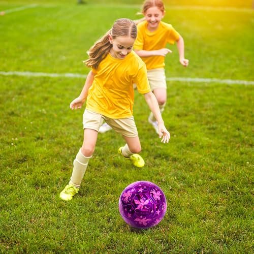 Size 4 Soccer Ball for Kids with Pump, Pink Soccer Ball for Girls, Indoor Outdoor Sports Toy for Birthdays, Holidays and Practice