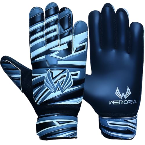 Soccer Goalie Gloves for Kids Youth Junior Boys 4mm Anti Slip Strong Grips Palm Football Goalkeeper Gloves - color: Grey/Black, size: Size 2 suitable for 4 to 5 years old