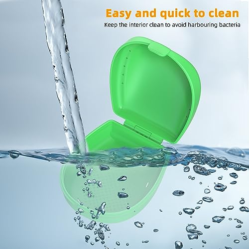 Mouthguard Case Sports, Specialized Football and Basketball Mouthguard Cases, Students, Adults and Seniors Universal Sports Green - color: Green
