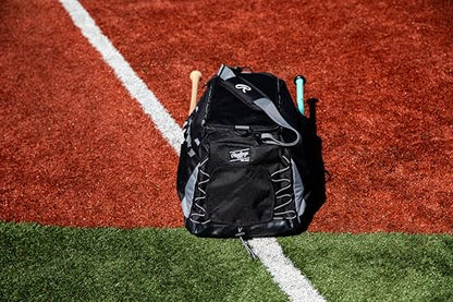 Rawlings | MACH Hybrid Backpack/Duffle Equipment Bag | Baseball & Softball | Multiple Colors - color: Graphite