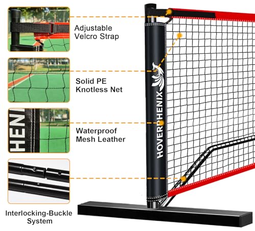Portable Pickleball Net - 22FT Regualtion Size Pickle Ball Net，Weather Resistant Steady Steel Frame and Carry Bag for Indoor, Outdoor, Driveway, Backyard