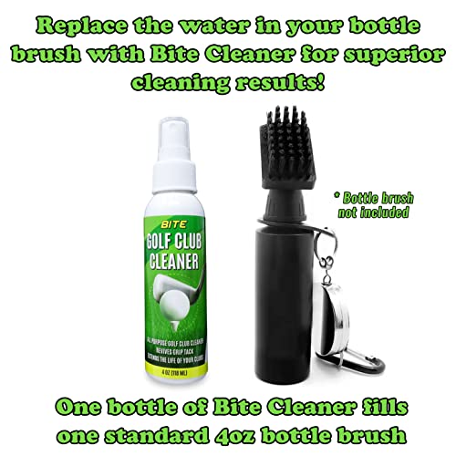 Lifestyle Basics Bite Golf Club Grip Cleaner Spray | Keeps Clubs, Irons, and Drivers Clean | Use With Cloth, Brush, or Bottle Brush Refill | Restore Grip Tack