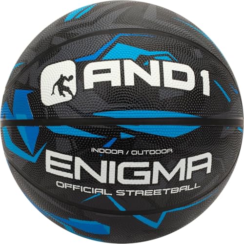 AND1 Enigma Basketball - Streetball for Indoor and Outdoor Use, Deep Channel Construction and Durability - color: Blue, size: 29.5 No Pump